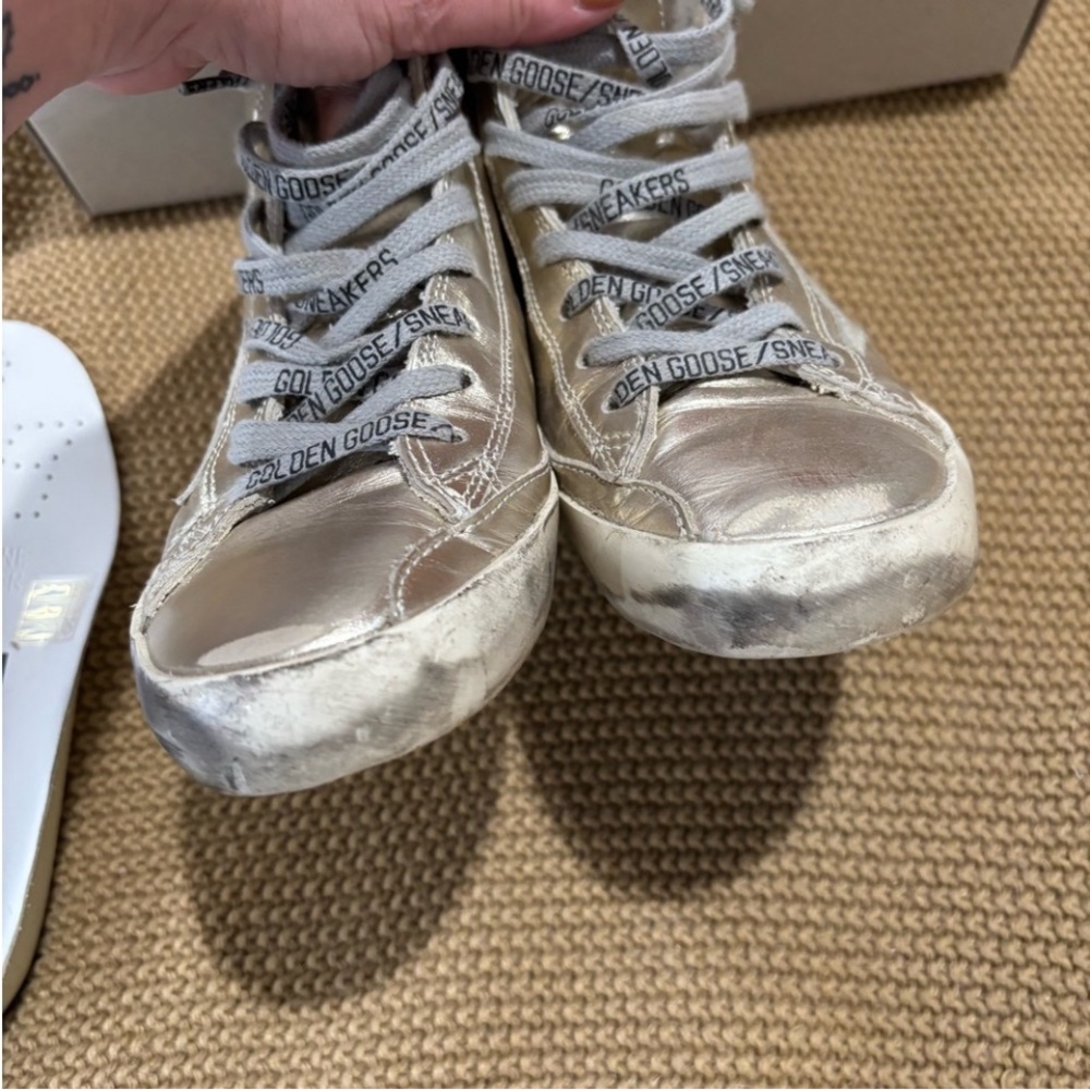 Golden Goose Francy Gold-Women's High-Top Sneakers - Picture 2 of 8